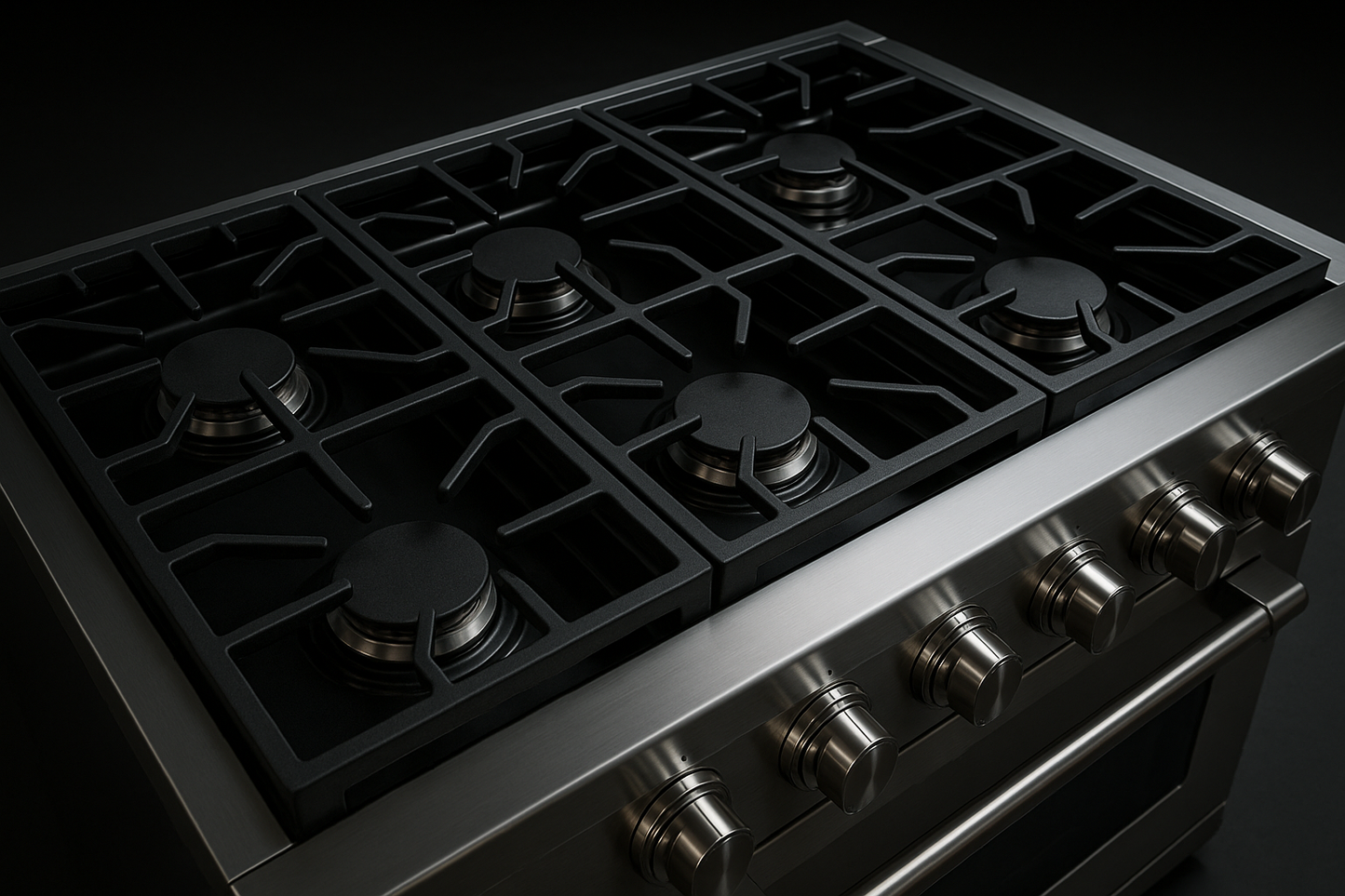 high end luxury 6 burner cooktop