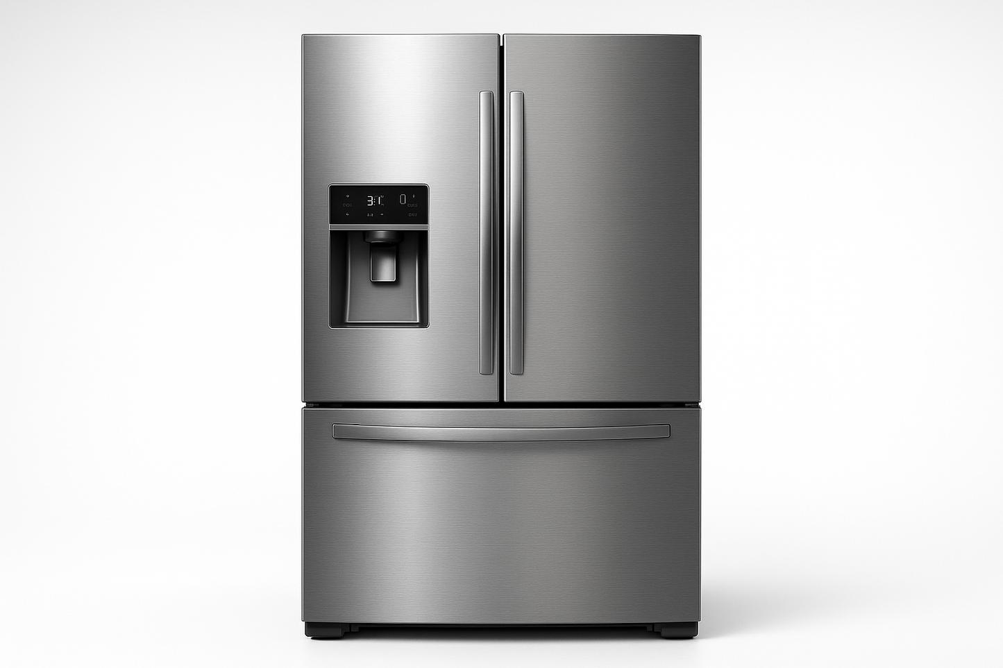 stainless steel side by side refrigerator