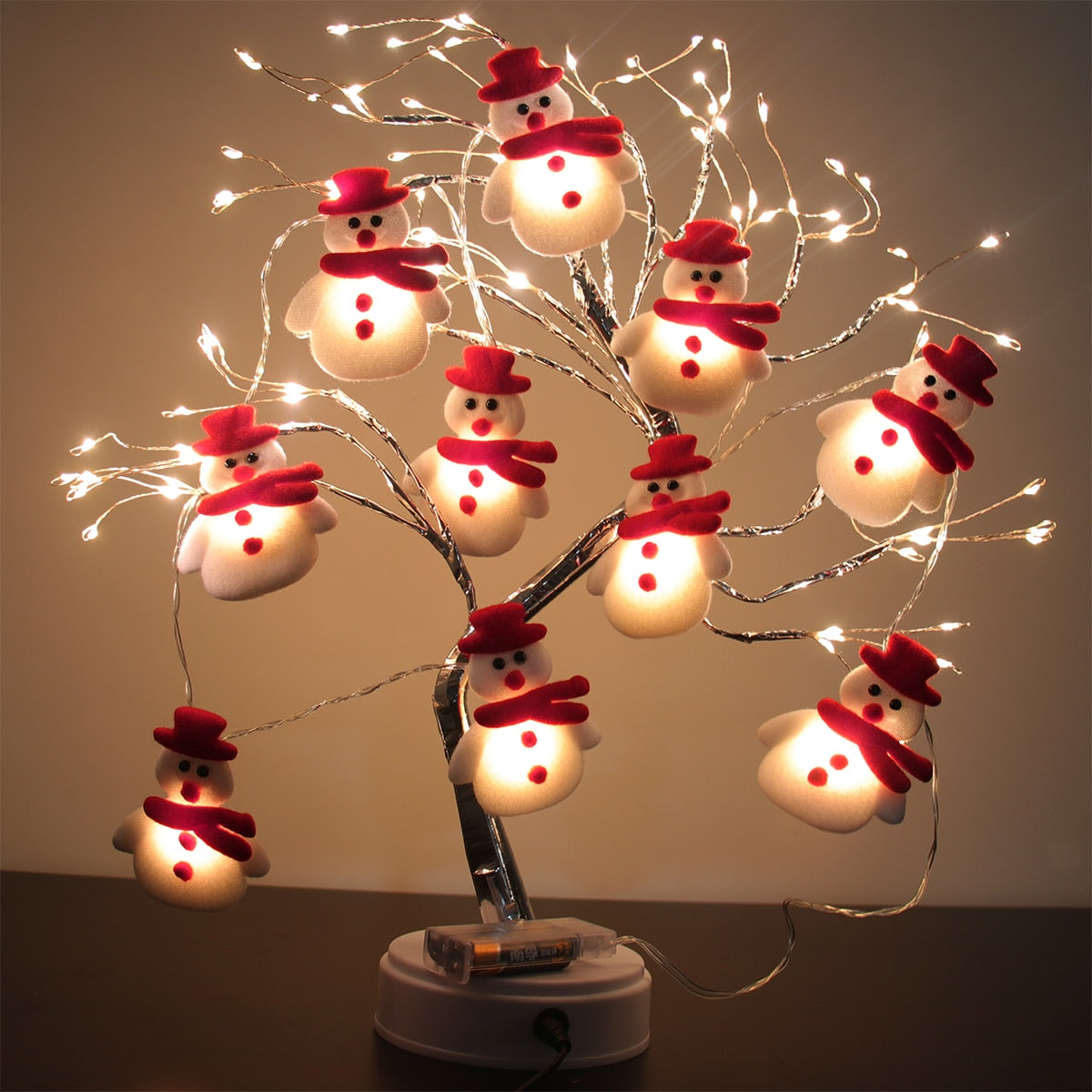 Snowman Christmas Tree LED Garland String Light Decorations