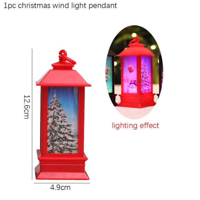 2022 New Year Santa Elk Light String Christmas LED Ornament
