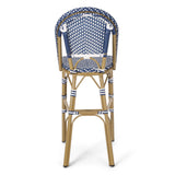 Outdoor PE Rattan French Barstool Set