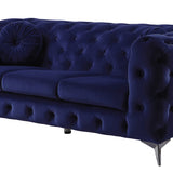 Atronia Blue Velvet Sofa