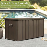 200 Gallon Outdoor Storage Deck Box Waterproof, Large Patio Storage Bin