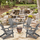 Classic Gray Cedar Wood Lounge Patio Chair Set of 2 for Garden and Outdoor Use