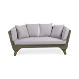 Outdoor Acacia Wood Expandable Daybed With Cushions
