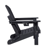 Folding Adirondack Chair with Side Table, 3-Piece Set