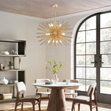 29" Mid-Century Modern 12-Light Starburst Chandelier