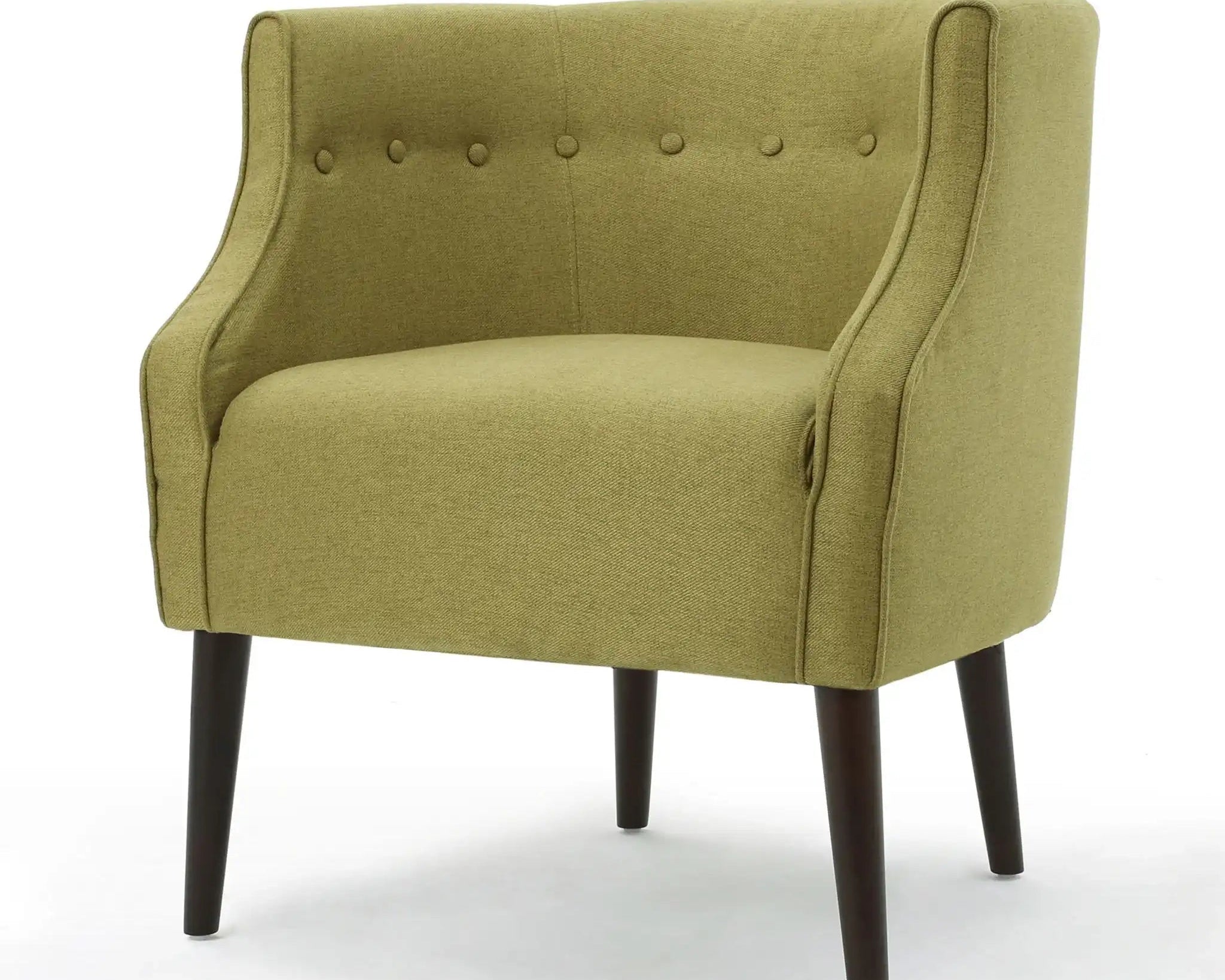 Contemporary Upholstered Club Chair With Button Tufting
