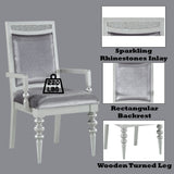 Maverick Arm Chair Set of 2 - Silver