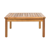 Outdoor 4-piece Acacia Wood and Rope Patio Sofa Set
