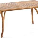 Outdoor Rustic Patio Acacia Bistro Set With Cushions