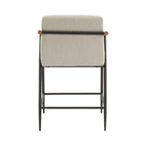 Mid Century Modern Counter Stool Set With Iron Frame