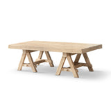 Hawthorne 48' Solid Reclaimed Elm Rectangular Trestle Coffee Table