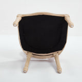 French Country Dining Chairs Set of 2 Upholstered with Rattan Back