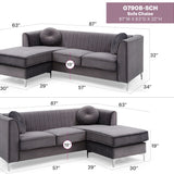 Delray - Micro Suede Sofa Chaise