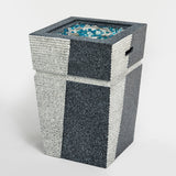 20' Propane Gas Fire Pit Table, 50000 BTU Square Concrete Fire Pit