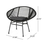 Cordella - Outdoor Woven Wicker Chairs With Cushions, Set of 2