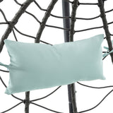 Egg Chair with Stand Indoor Outdoor Swing Chair Patio Wicker Hanging Egg Chair
