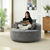 55'' Chenille Foam Single Swivel Chair