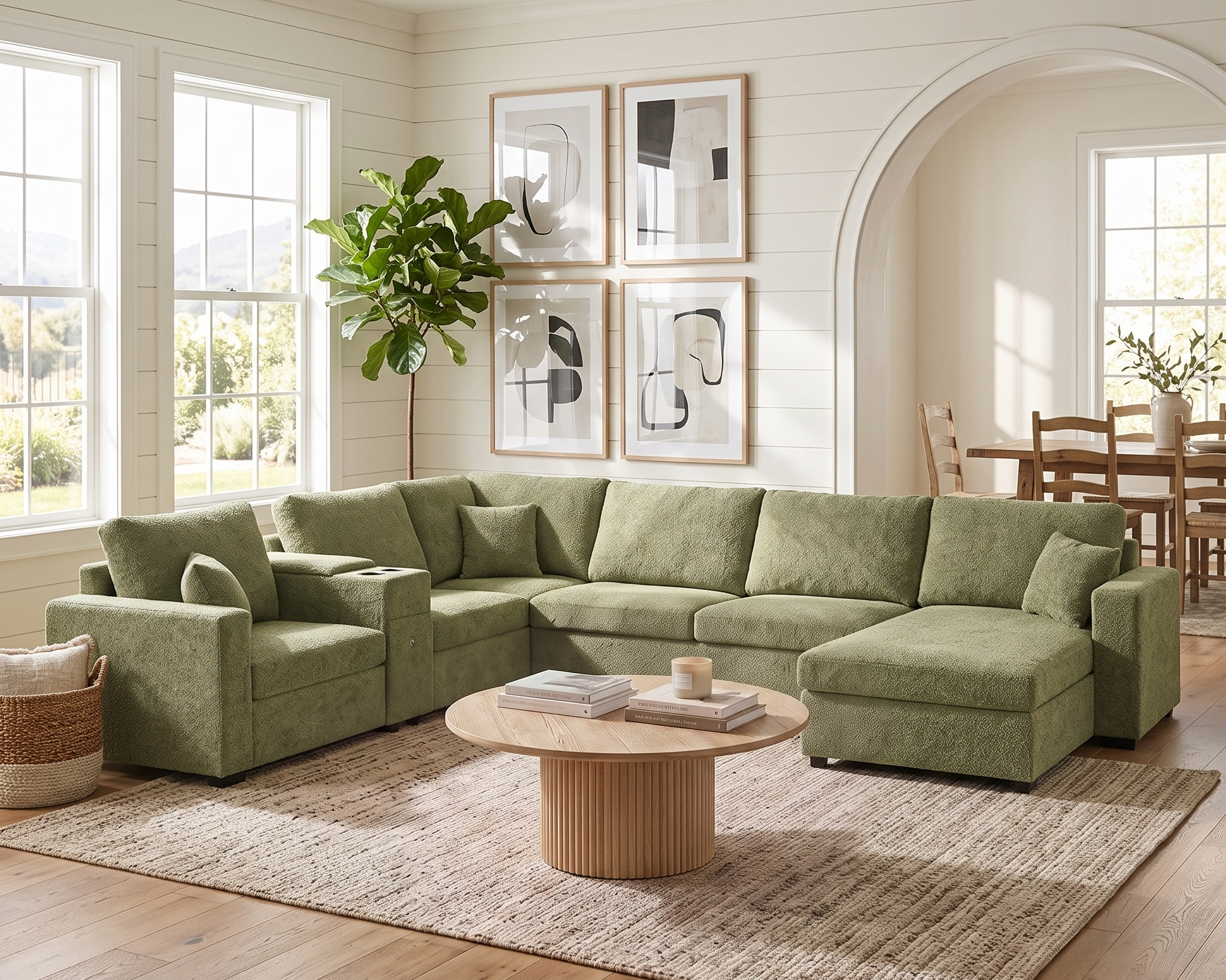 5-Seat Modular Sectional Sofa Couch