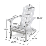 Aurascape Outdoor Acacia Wood Foldable Adirondack Chair