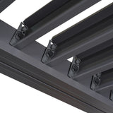 Byron Black Outdoor Pergola Aluminum with Adjustable Louvered Roof