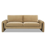Mason 85' Arched Arm Sofa, Camel Brown Beige Performance Velvet