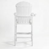 HDPE Bar Height Adirondack Patio Chair Outdoor Bar Chair With Cup Holder And Armrests