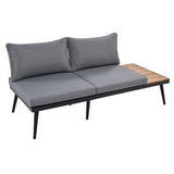 Modern Outdoor Sectional Sofa Set With Nesting Coffee Tables