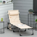 Outsunny - Padded Folding Chaise Lounge Chair, Outdoor