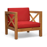 Brava Mid-Century Modern Club Chair With Water Resistant Cushions