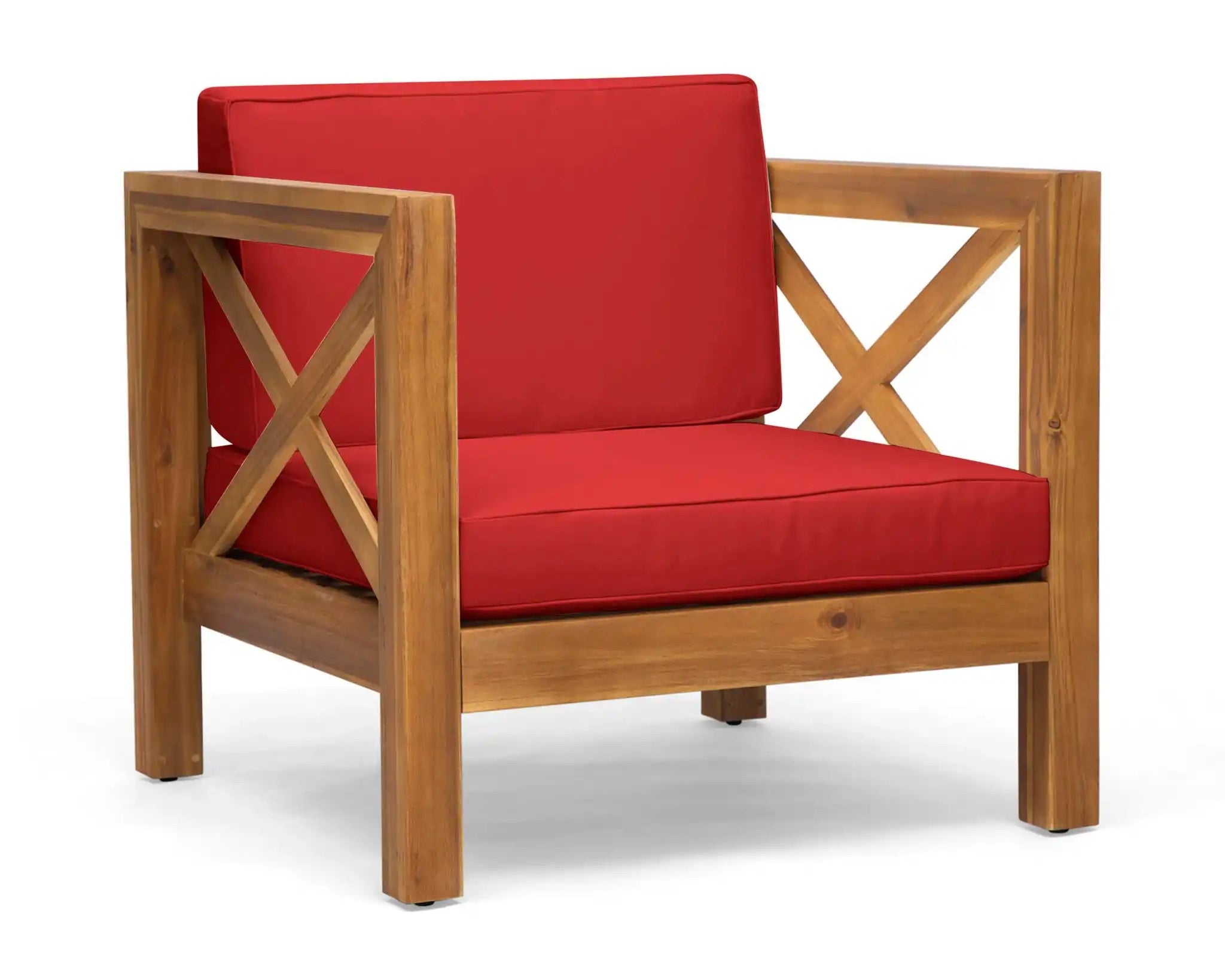 Brava Mid-Century Modern Club Chair With Water Resistant Cushions