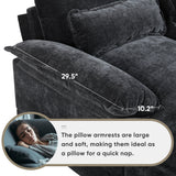 Modern U-Shaped Sectional Sofa with Console and USB Charger