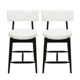 Mid Century Modern Counter Stools, Fabric Upholstered Chairs