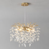 6-Light Chandelier Crystal Ceiling Lamp - Gold Finish