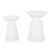 Serenita Outdoor Side Tables With Flared Design (Set of 2)