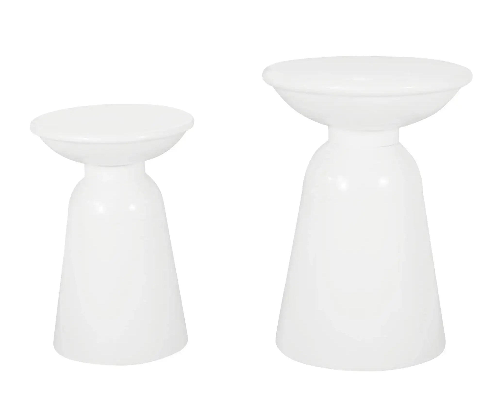 Serenita Outdoor Side Tables With Flared Design (Set of 2)