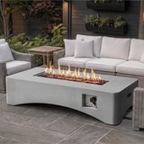 56' Propane Fire Pit Table - Rectangular Outdoor Gas Fire Pit