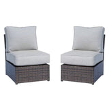 Comfortable Modern Patio Rattan Sectional Set With Cushions