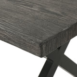 Rolando Outdoor Aluminum Dining Table with Steel Frame
