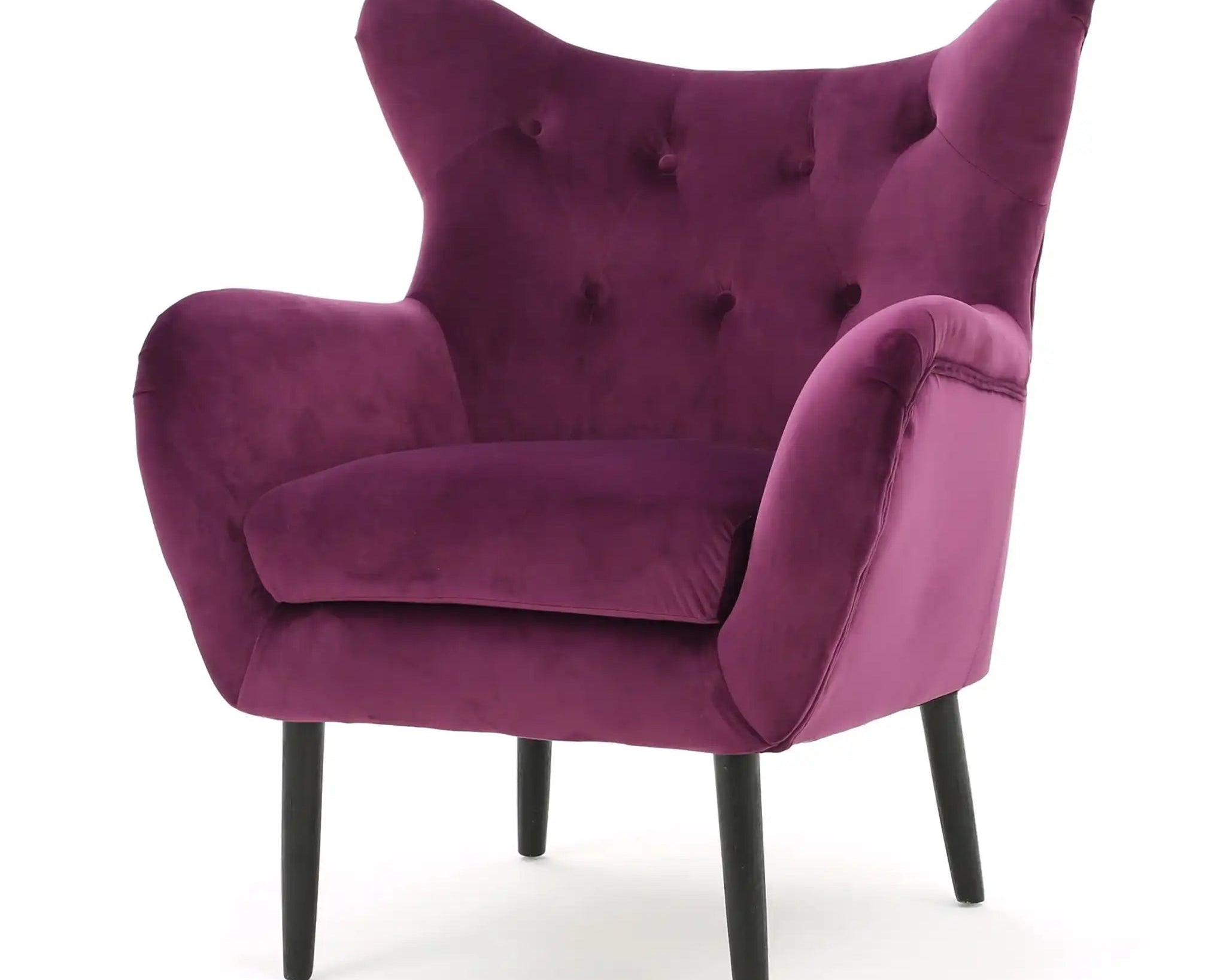 Alyssa - Mid Century Upholstered Arm Chair With Wingback Design