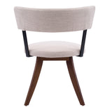 Modern Upholstered Dining Chairs with Curved Back