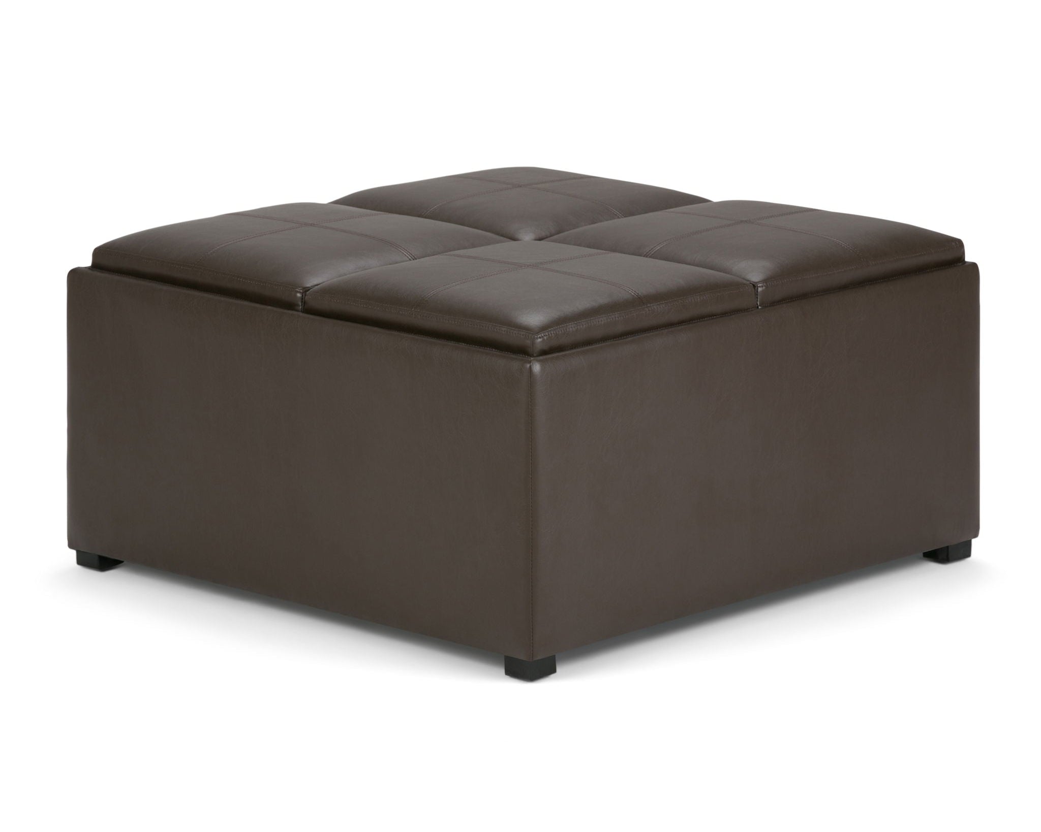 Avalon - Square Coffee Table, Storage Ottoman