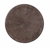 Round Dining Table With Pedestal Base - Natural / Rustic