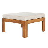 Topmax Outdoor Patio Wood 5-Piece Sectional Sofa Seating Group Set
