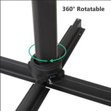 Round Cantilever Patio Umbrella With 360 Rotation & Infinite Tilt Adjustment