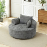 55'' Chenille Foam Single Swivel Chair