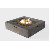 3 Piece Patio Rattan Furniture Set Fire Pit - Brown