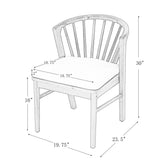 Outdoor Dining Chairs Set of 2, Acacia Wood Patio Chairs with Cushions