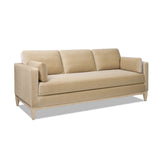 Knox 84' Modern Farmhouse Sofa, Fawn Brown Performance Velvet